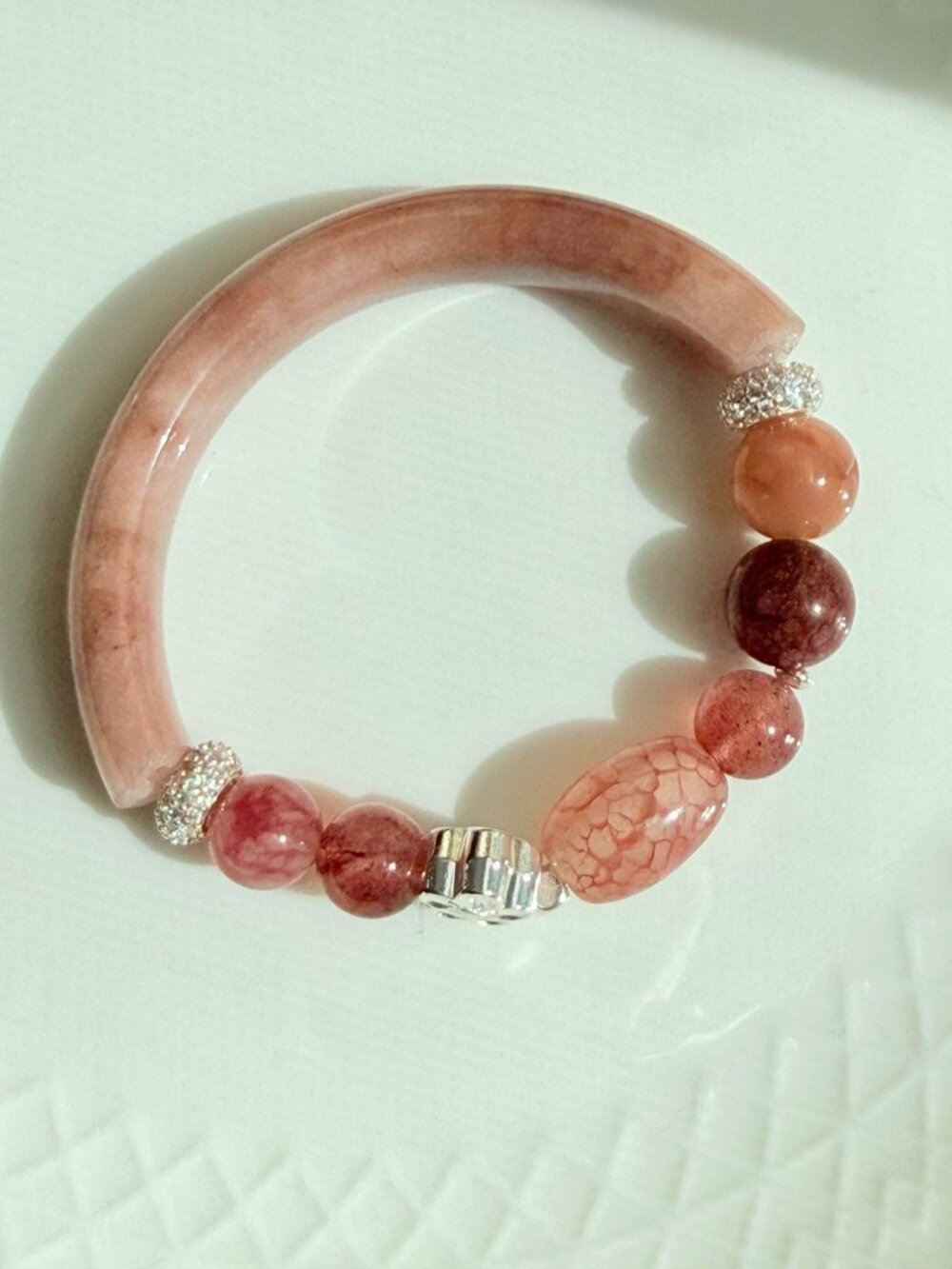 Pink Half Bangle Bracelet